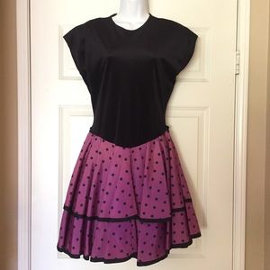 Vintage 80s Velvet/Acetate dress made in USA size7